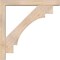 Ekena Millwork Merced Block Smooth Bracket w/ Offset Brace, Douglas Fir, 5 1/2"W x 40"D x 40"H BKT0604X40X40MRC05SDF - alternate 3